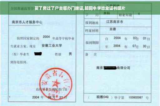 买了房过了户去哪办门牌证,昭阳中学毕业证书图片