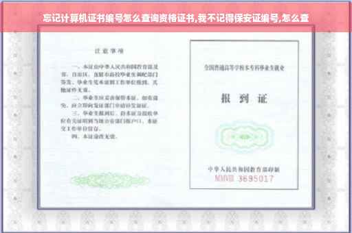 忘记计算机证书编号怎么查询资格证书,我不记得保安证编号,怎么查