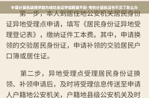 中国计算机函授学院为啥毕业证学信网查不到-考的计算机证书不见了怎么办