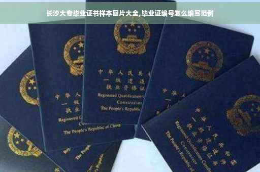 长沙大专毕业证书样本图片大全,毕业证编号怎么编写范例
