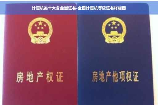 计算机类十大含金量证书-全国计算机等级证书样板图