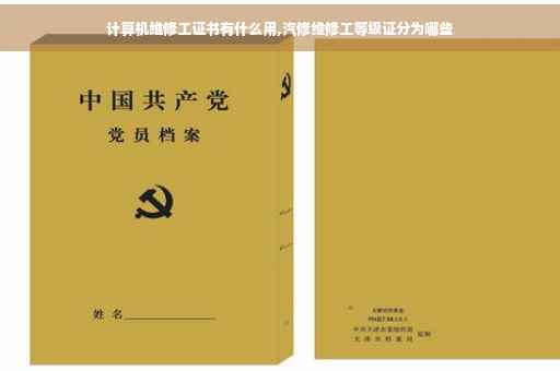 计算机维修工证书有什么用,汽修维修工等级证分为哪些