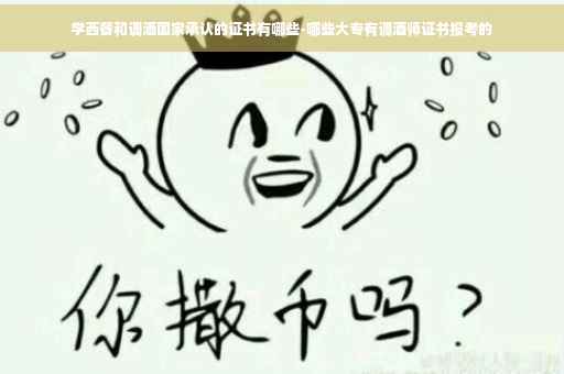 学西餐和调酒国家承认的证书有哪些-哪些大专有调酒师证书报考的