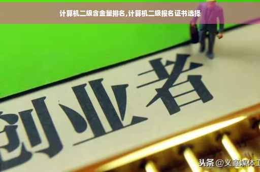 计算机二级含金量排名,计算机二级报名证书选择