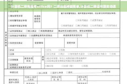 计算机二级有报考office吗？二级选哪种最简单,计算机二级证书薪资待遇