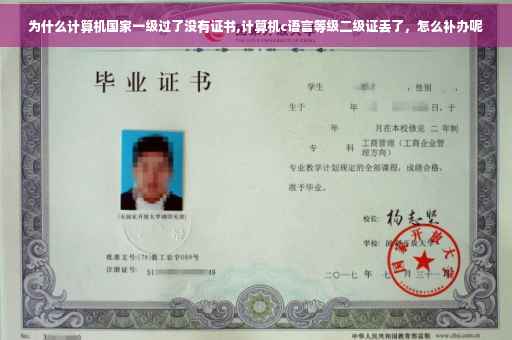 为什么计算机国家一级过了没有证书,计算机c语言等级二级证丢了，怎么补办呢