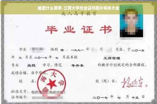 精武什么意思-三育大学毕业证书图片样本大全