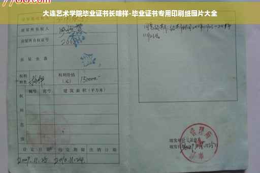 大连艺术学院毕业证书长啥样-毕业证书专用印刷纸图片大全