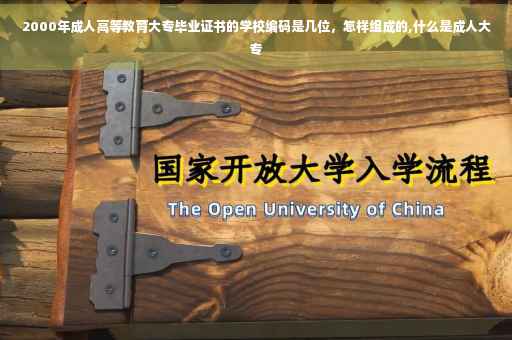 2000年成人高等教育大专毕业证书的学校编码是几位，怎样组成的,什么是成人大专
