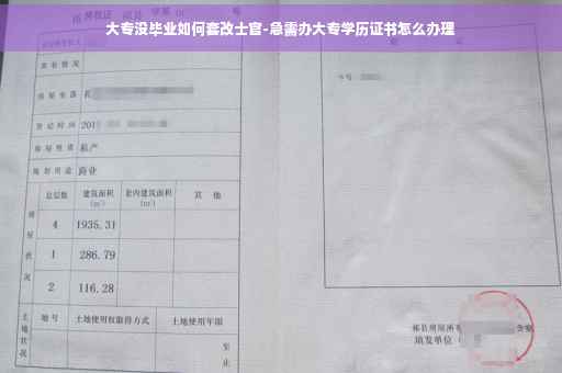 大专没毕业如何套改士官-急需办大专学历证书怎么办理