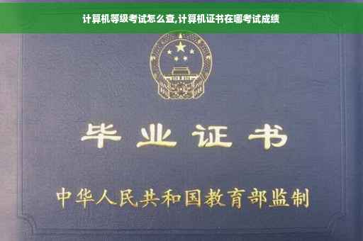计算机等级考试怎么查,计算机证书在哪考试成绩