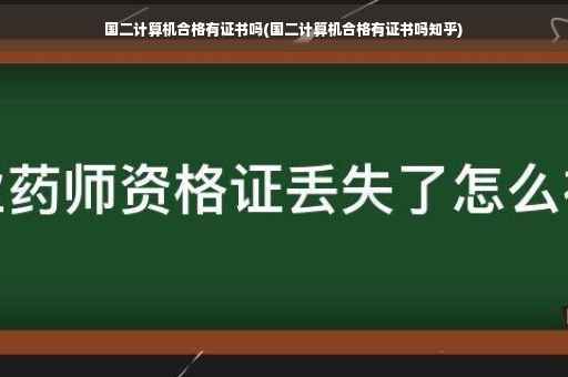 国二计算机合格有证书吗(国二计算机合格有证书吗知乎)