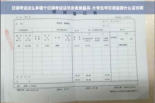 日语考试这么多哪个日语考试证书含金量最高-大专生学日语需要什么证书呢