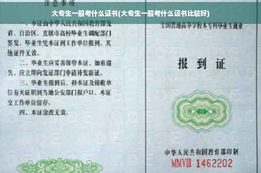 大专生一般考什么证书(大专生一般考什么证书比较好)