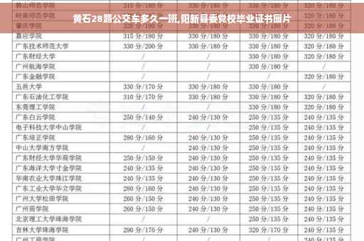 黄石28路公交车多久一班,阳新县委党校毕业证书图片