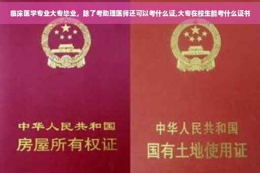 临床医学专业大专毕业，除了考助理医师还可以考什么证,大专在校生能考什么证书