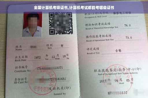 全国计算机考级证书,计算机考试都能考哪些证书
