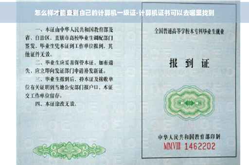 怎么样才能查到自己的计算机一级证-计算机证书可以去哪里找到