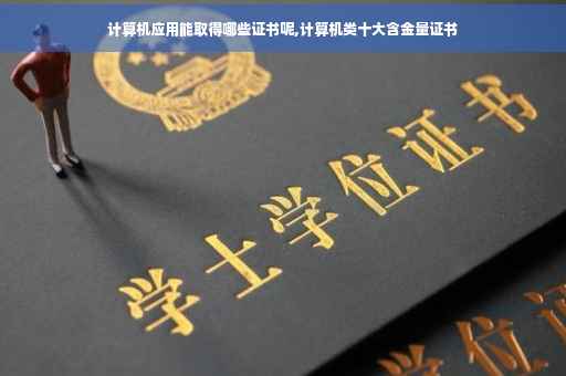 计算机应用能取得哪些证书呢,计算机类十大含金量证书