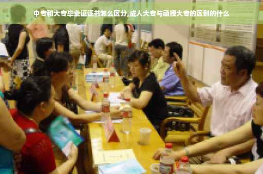 中专和大专毕业证证书怎么区分,成人大专与函授大专的区别的什么
