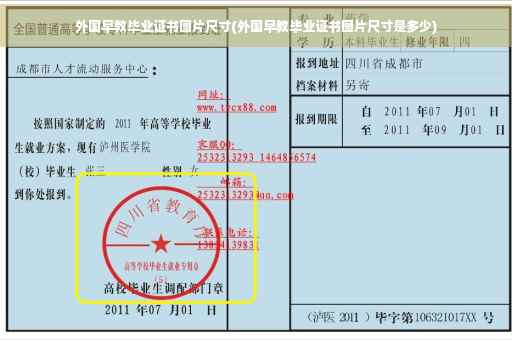 外国早教毕业证书图片尺寸(外国早教毕业证书图片尺寸是多少)