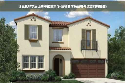 计算机非学历证书考试资料(计算机非学历证书考试资料有哪些)