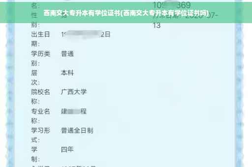西南交大专升本有学位证书(西南交大专升本有学位证书吗)