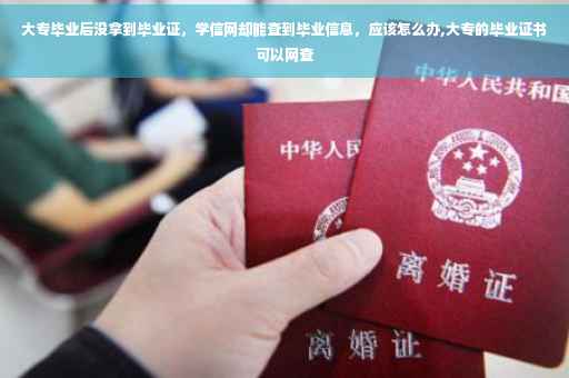 大专毕业后没拿到毕业证，学信网却能查到毕业信息，应该怎么办,大专的毕业证书可以网查