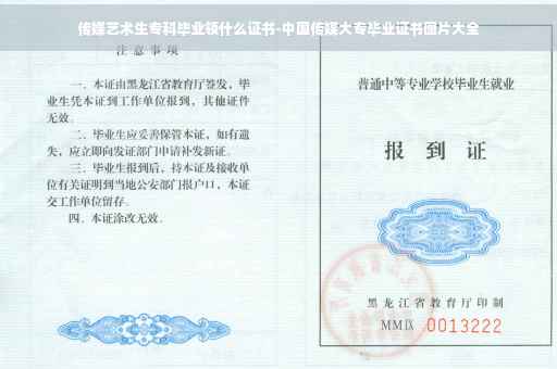 传媒艺术生专科毕业领什么证书-中国传媒大专毕业证书图片大全