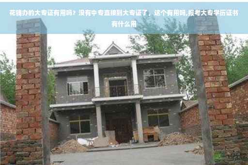 花钱办的大专证有用吗?没有中专直接到大专证了,这个有用吗,报考大专学历证书有什么用 花钱办的大专证有用吗?没有中专直接到大专证了,这个有用吗,报考大专学历证书有什么用