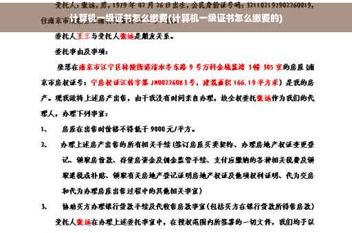 计算机一级证书怎么缴费(计算机一级证书怎么缴费的)