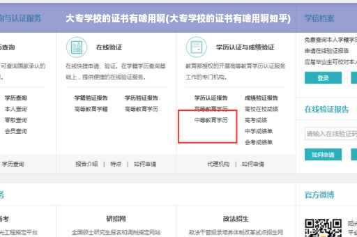 大专学校的证书有啥用啊(大专学校的证书有啥用啊知乎)