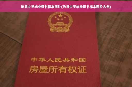 沧县中学毕业证书样本图片(沧县中学毕业证书样本图片大全)