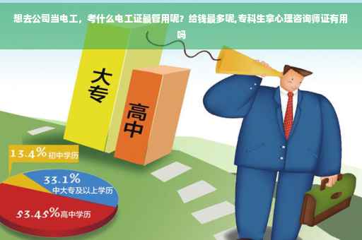 想去公司当电工，考什么电工证最管用呢？给钱最多呢,专科生拿心理咨询师证有用吗