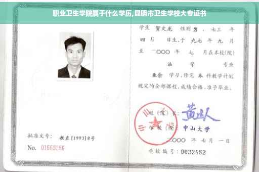 职业卫生学院属于什么学历,昆明市卫生学校大专证书