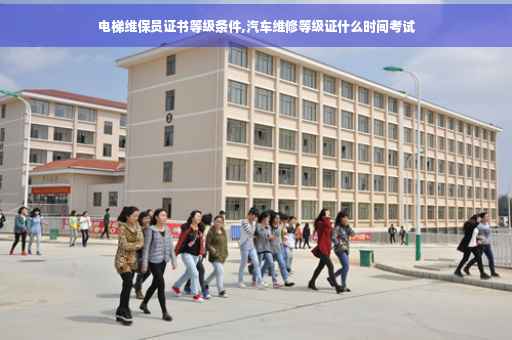 电梯维保员证书等级条件,汽车维修等级证什么时间考试
