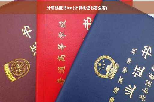 计算机证书ice(计算机证书怎么考)