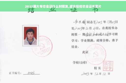 2023届大专毕业证什么时候发,湖北技校毕业证书图片