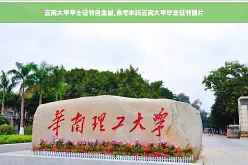 云南大学学士证书含金量,自考本科云南大学毕业证书图片