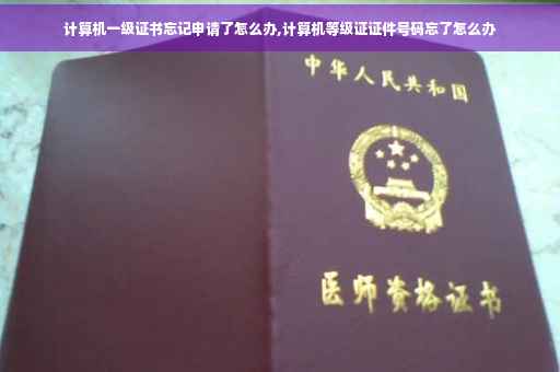 计算机一级证书忘记申请了怎么办,计算机等级证证件号码忘了怎么办