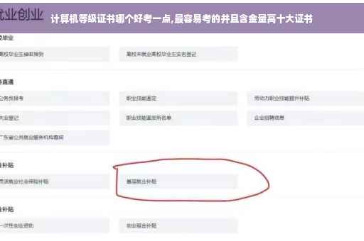 计算机等级证书哪个好考一点,最容易考的并且含金量高十大证书