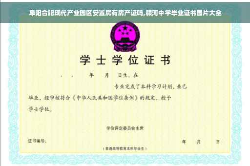 阜阳合肥现代产业园区安置房有房产证吗,颍河中学毕业证书图片大全