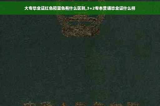 大专毕业证红色和蓝色有什么区别,3+2专本贯通毕业证什么样