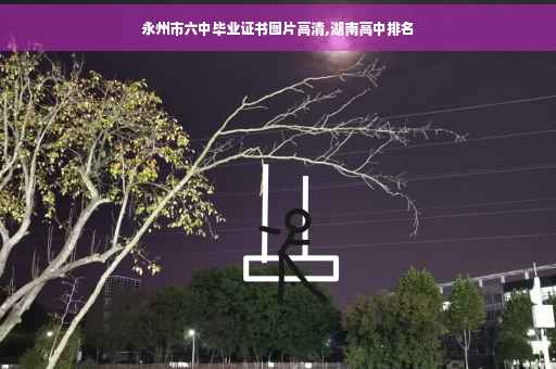 永州市六中毕业证书图片高清,湖南高中排名
