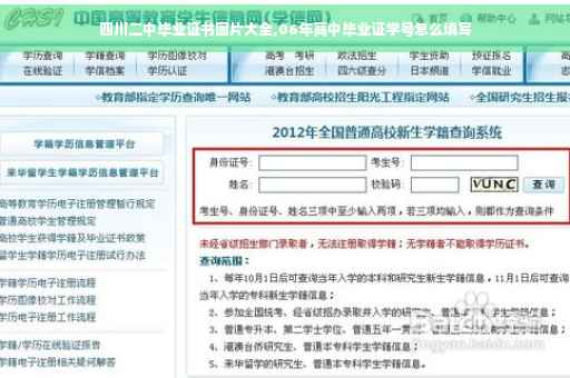 四川二中毕业证书图片大全,06年高中毕业证学号怎么填写 四川二中毕业证书图片大全,06年高中毕业证学号怎么填写