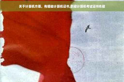 关于计算机方面，有哪些计算机证书,职称计算机考试证书名称
