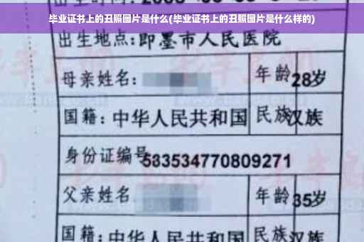 毕业证书上的丑照图片是什么(毕业证书上的丑照图片是什么样的)