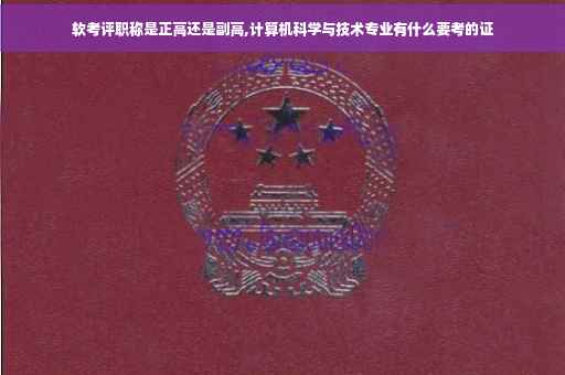软考评职称是正高还是副高,计算机科学与技术专业有什么要考的证