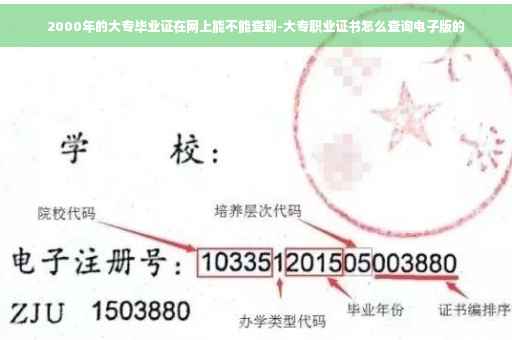 2000年的大专毕业证在网上能不能查到-大专职业证书怎么查询电子版的