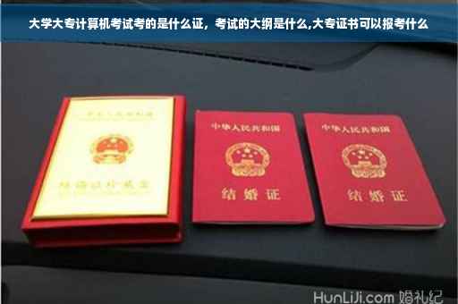 大学大专计算机考试考的是什么证，考试的大纲是什么,大专证书可以报考什么